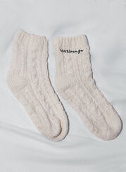 Boux lounge cable knit socks